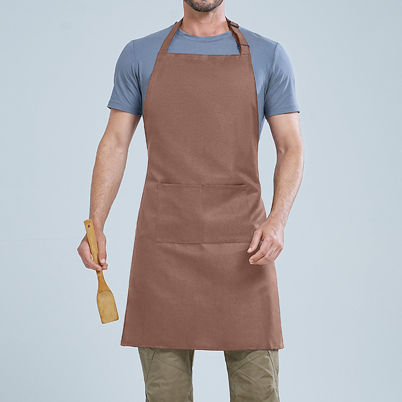 Transfronterizo Amazon halter poliéster delantal logotipo personalizado restaurante occidental café ropa de trabajo hogar cocina delantal