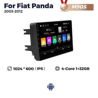 Suitable for Fiat Panda 2003-2012, Smart Android Car Central Control Navigation System (DVD Navigation) - x2-232-quad-core-wifi-version