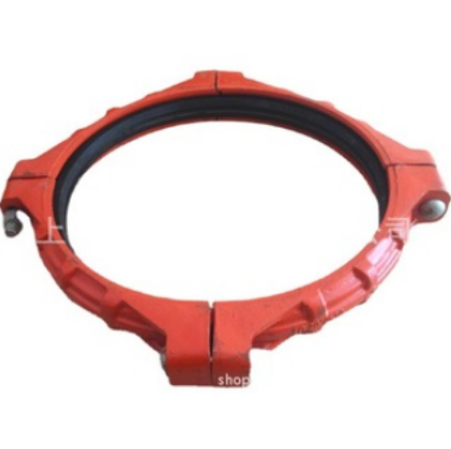 406.4沟槽式卡箍 DN400/406沟槽刚性接头钢卡沟槽挠性接头抱箍