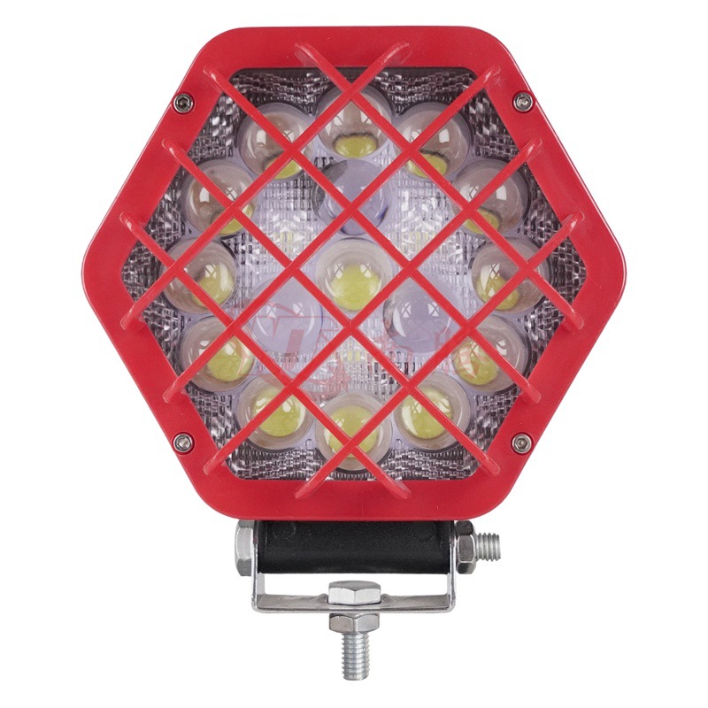5,4 pulgadas hexagonal led48 W luz de trabajo luz del coche foco de luz del vehículo todoterreno luz de la motocicleta suministro transfronterizo