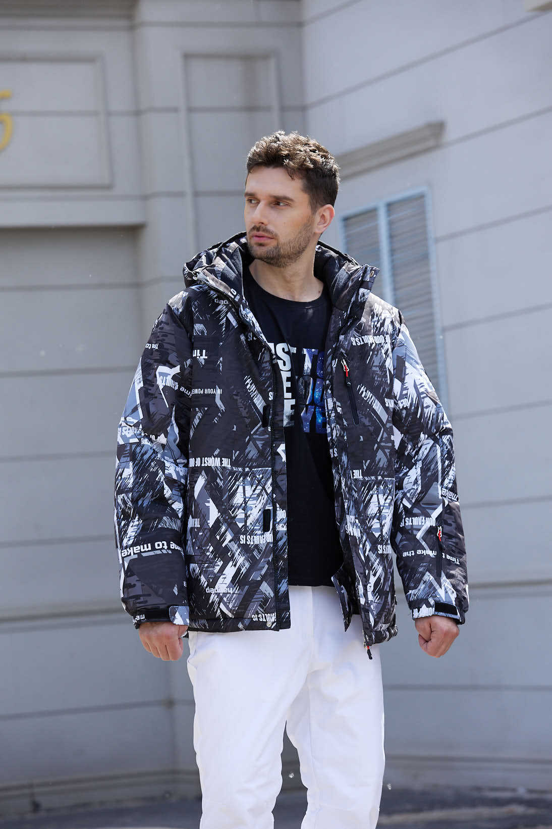 Men's Clothing suit single board double board thickened ski outdoor plus size larger men and women same style_viptrois.com