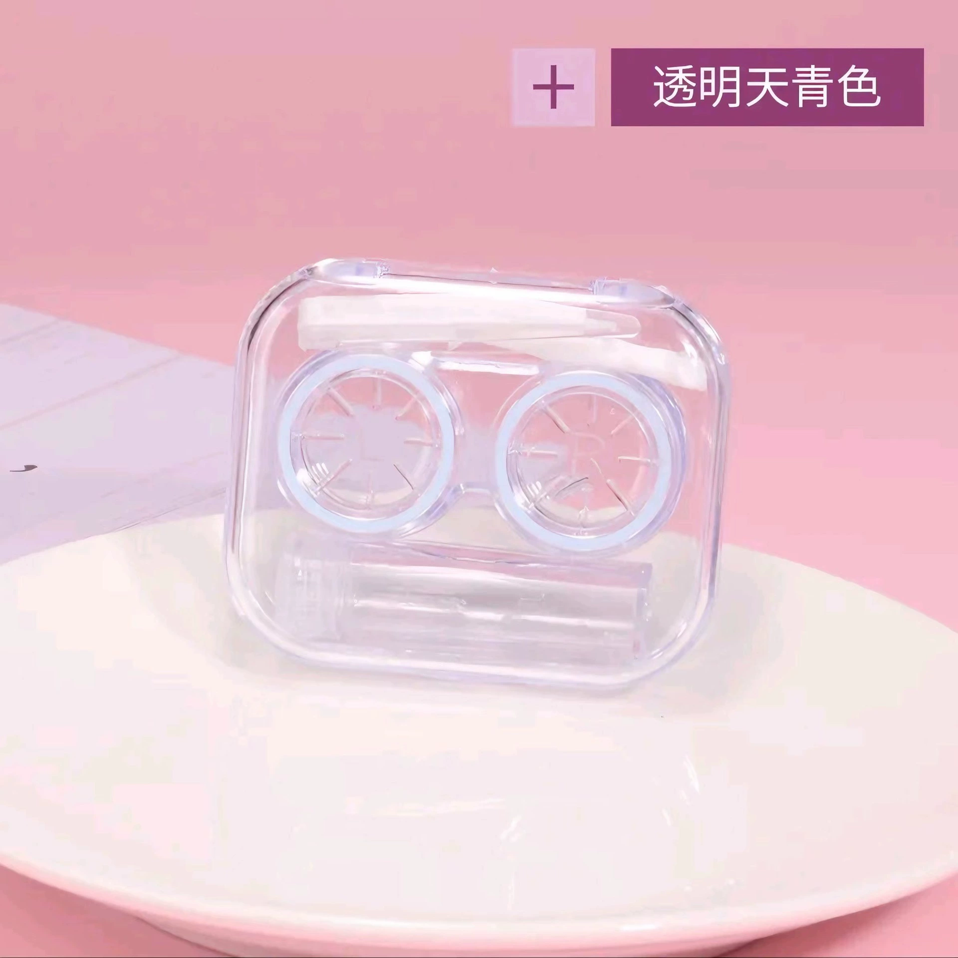 Видимая прозрачная невидимая коробка очки милый бант красивый зрачок коробка для девочек пара коробка двойная коробка портативная коробка для ухода