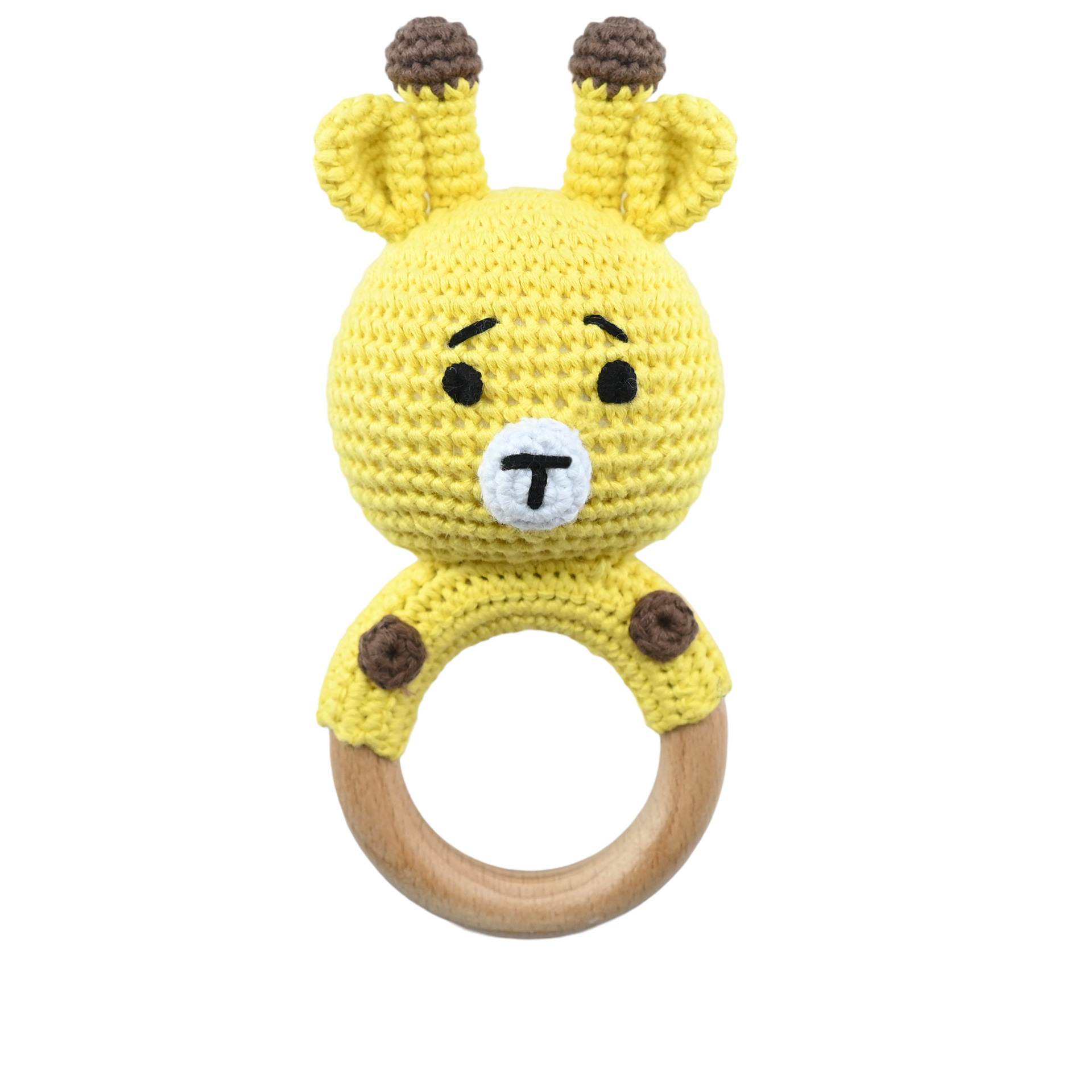 Productos para bebés círculos de haya para bebés, bebés creativos, manos tranquilizadoras, cuentas, ganchillo de animales, campanas