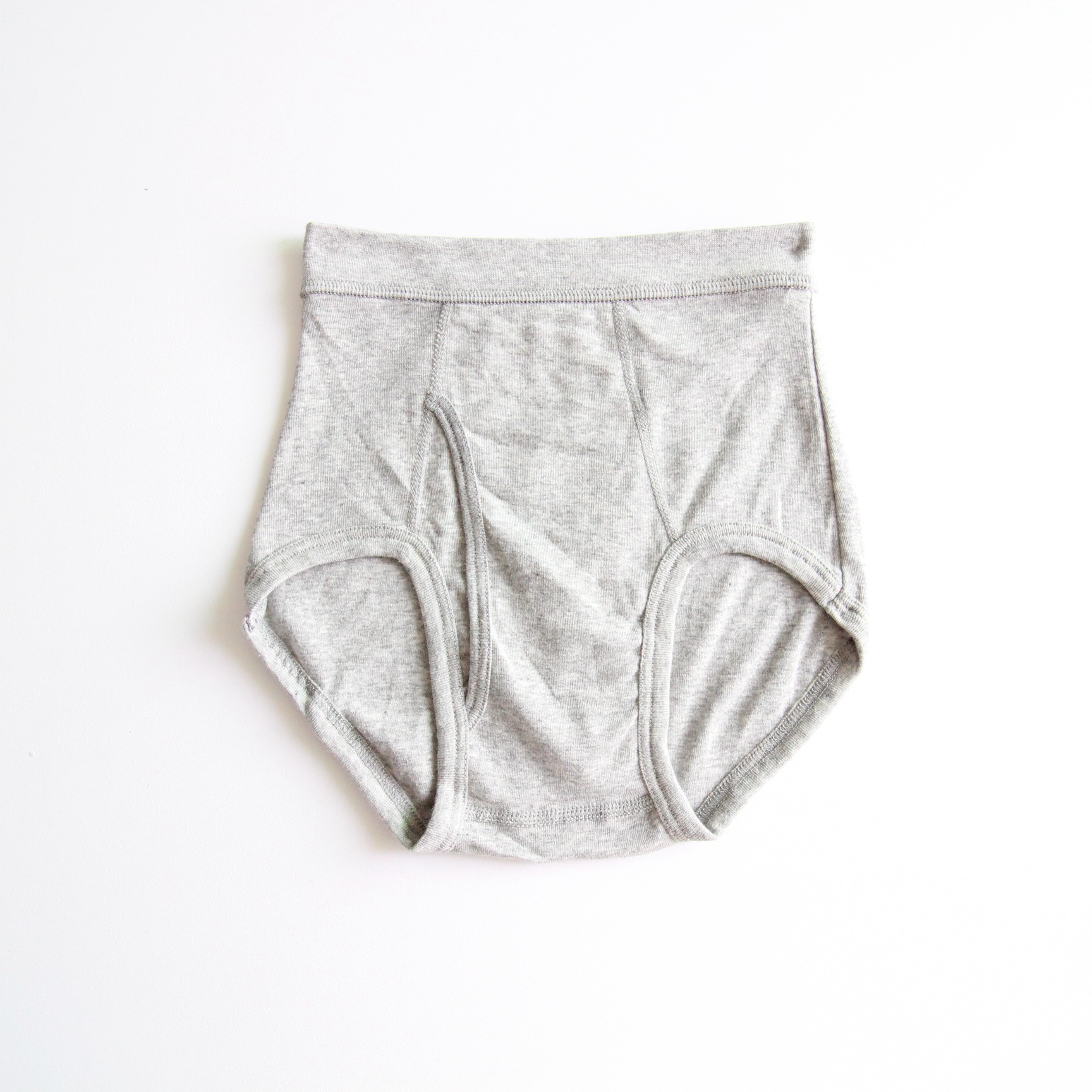 Men's High-Waisted Deep-Crotch Fly Open Briefs for Middle-Aged and Elderly Men, Comfortable and Elastic Tight-Fitting Briefs for Boys