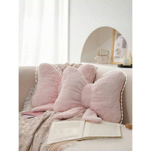 O 74530 Pink bow soft sofa waist pillow ��ɫ��������������