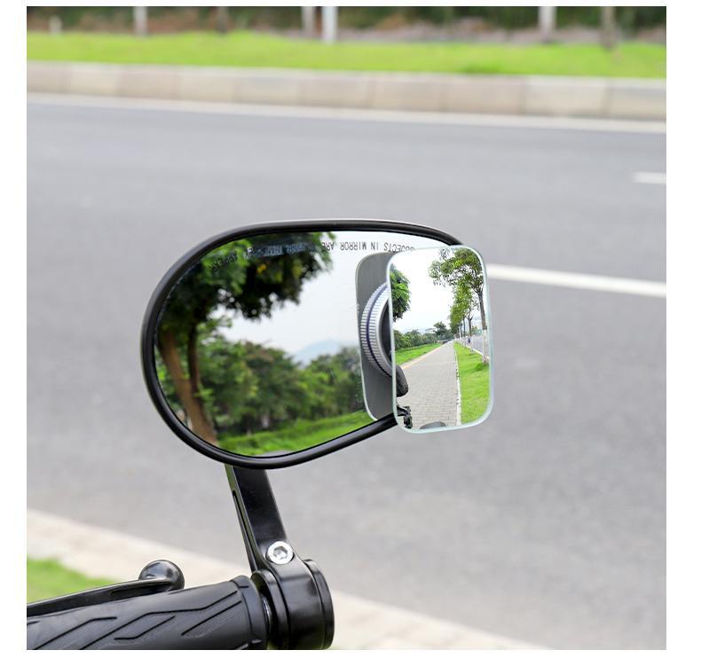 Rearview mirror modification with wide-angle high-definition blind spot mirror for scooters and electric vehicles, suction cup-style small round mirror, simple design for cars