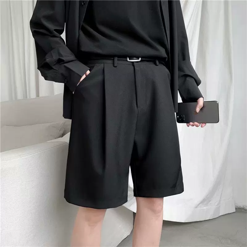 Летние трендовые брюки, костюм для отдыха, шорты, свободный прямой крой, корейский стиль