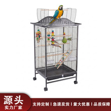 鸟笼多功能铁艺宠物鹦鹉笼加厚材质 带万向轮360度自由移动鹦鹉笼