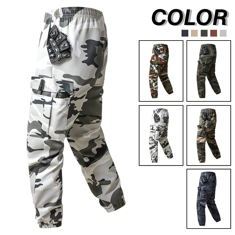 Pantalones de Trabajo de Camuflaje para Hombre de Poliéster Resistente al Desgaste para Ocio
