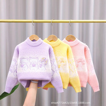 2025秋季新款女童针织套头卡通毛衣可内销可外贸源头工厂