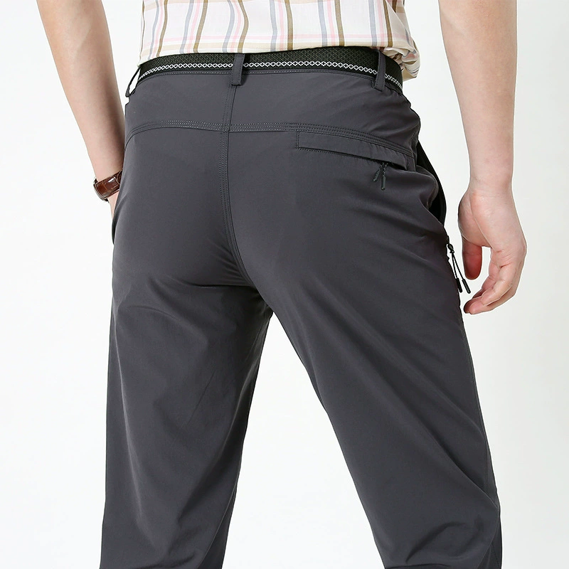 Мужские летние быстросохнущие брюки Свободные Четырехсторонние эластичные дышащие спортивные уличные прямые брюки больших размеров 1807