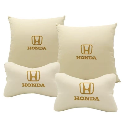 Car Headrest, Car Logo, Neck Pillow, Cushion Set of Four, 4S Store Gift, Car Neck Pillow, Backrest Pillow, Lumbar Support Pillow, Volkswagen (Waist support) - honda-logo-four-piece-set