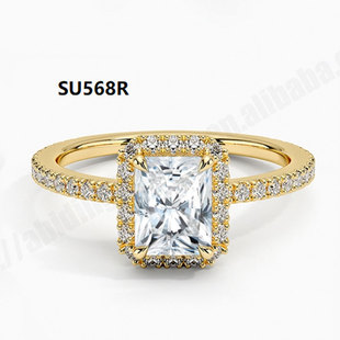 Laboratory Diamond 1.3 Carat S925 Silver Inlaid Cultured Diamond Ring with Ngtc Certificate 9/10/14K Gold