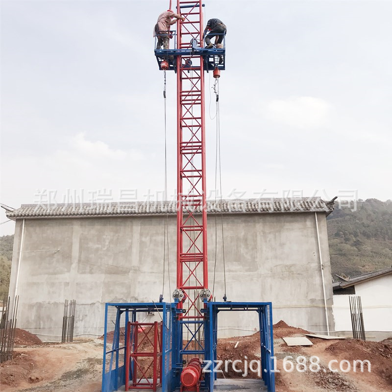 载重2吨建筑施工升降机 物料提升机龙门架升降机工地升降机