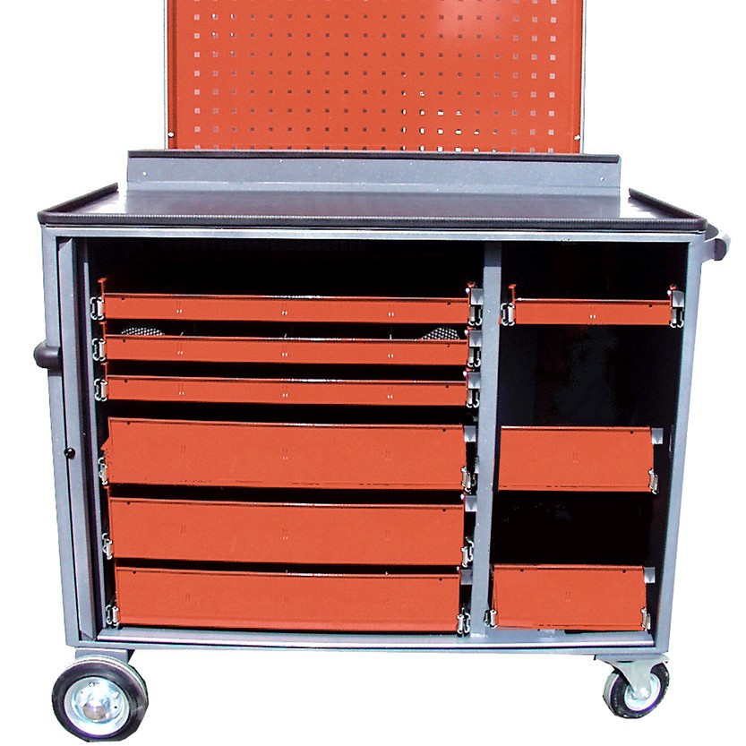 德国W+S带背板铝车身维修九屉工具车车用多功能改装防滑承重