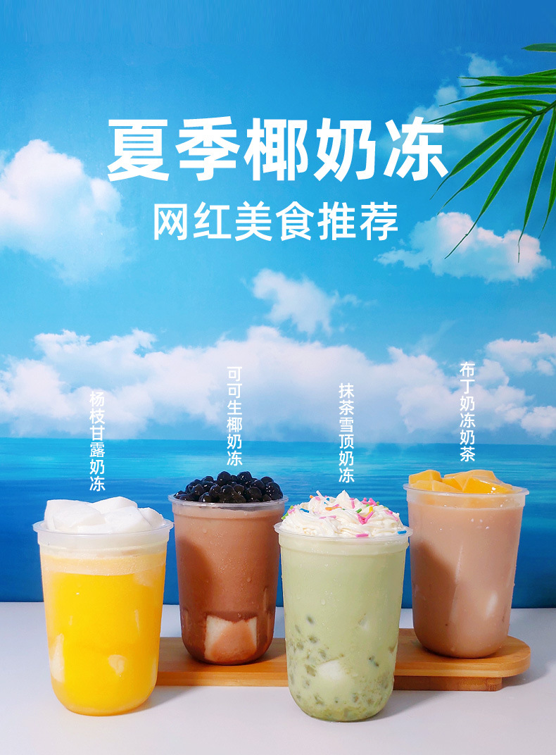 No-Cook Coconut Jelly Powder Ye Guo Fruit Dessert Pudding Mix for Bubble Tea and Fruit Bowls Bulk Commercial Supply overview