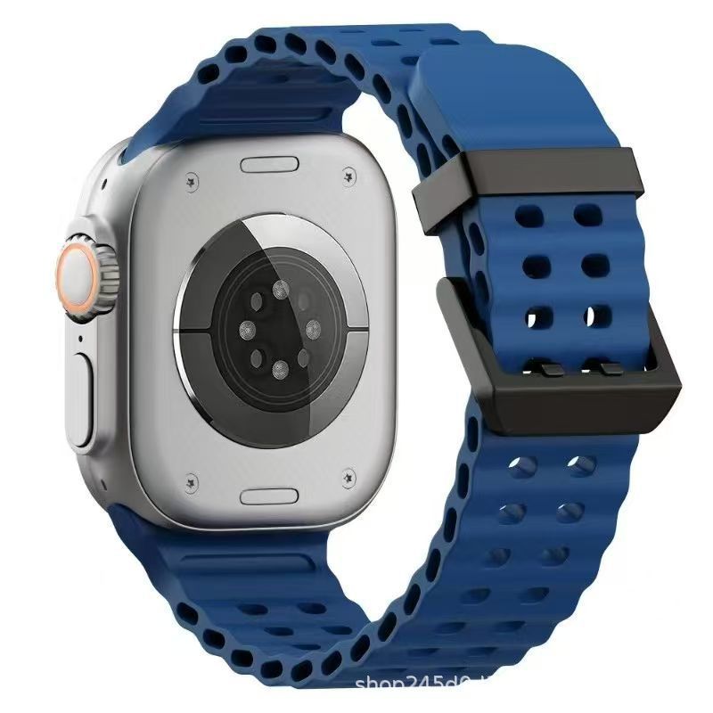 Apple watch 時計ストラップに適したオーシャンシリコンダブルブレストストラップシンプルなスポーツシリコン時計ストラップ|undefined