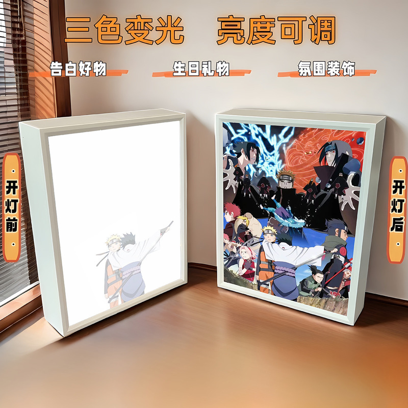 クリエイティブギフトライトペインティングナルトオビトdiy宇智波斑デジタル油絵フォトフレームテーブル装飾絵画|undefined
