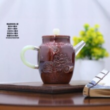 铜包银999手工小银壶纯银999泡茶壶足银家用高端功夫茶具银器礼品