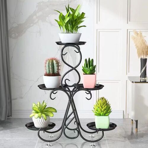 European-style balcony flower stand iron multi-layer living room indoor floor snake plant pot stand plant stand succulent flower stand
