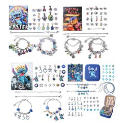 国境を越えて人気アニメのスティッチ24格DIYブレスレットクリスマスプレゼントブレスレットセットアクセサリー
