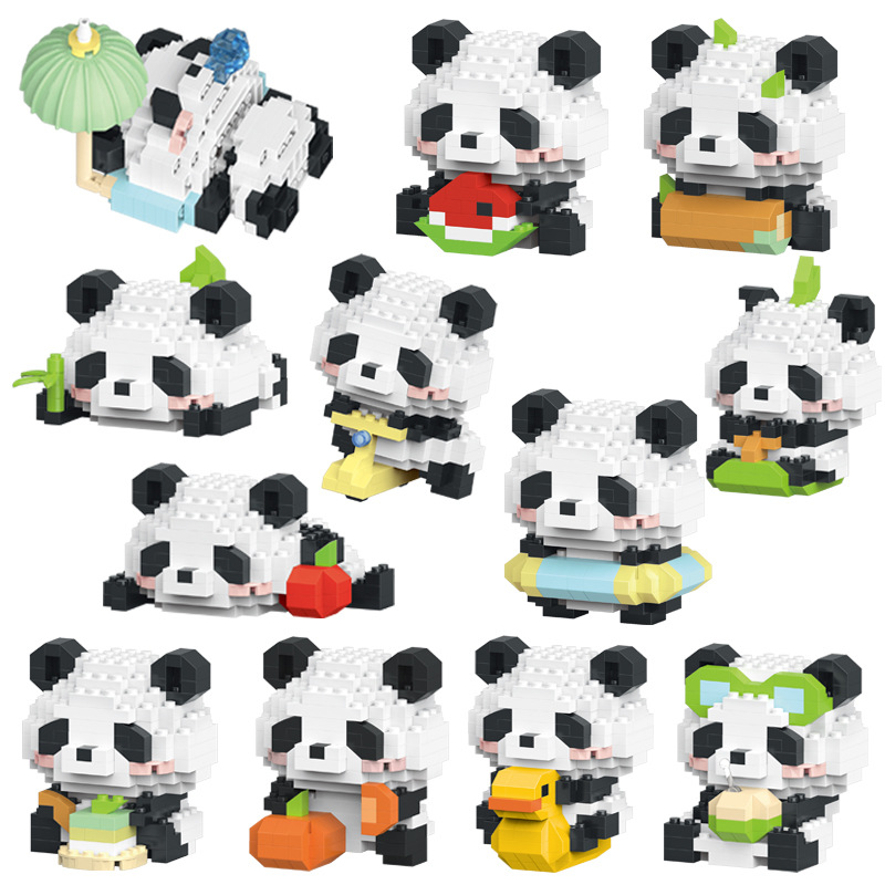 Bloques de construcción compatibles con Panda Bloques de construcción Flores orquídeas Puzzle ensamblaje dibujos animados muñecas Bloques de construcción Juguetes de ensamblaje infantil image 20