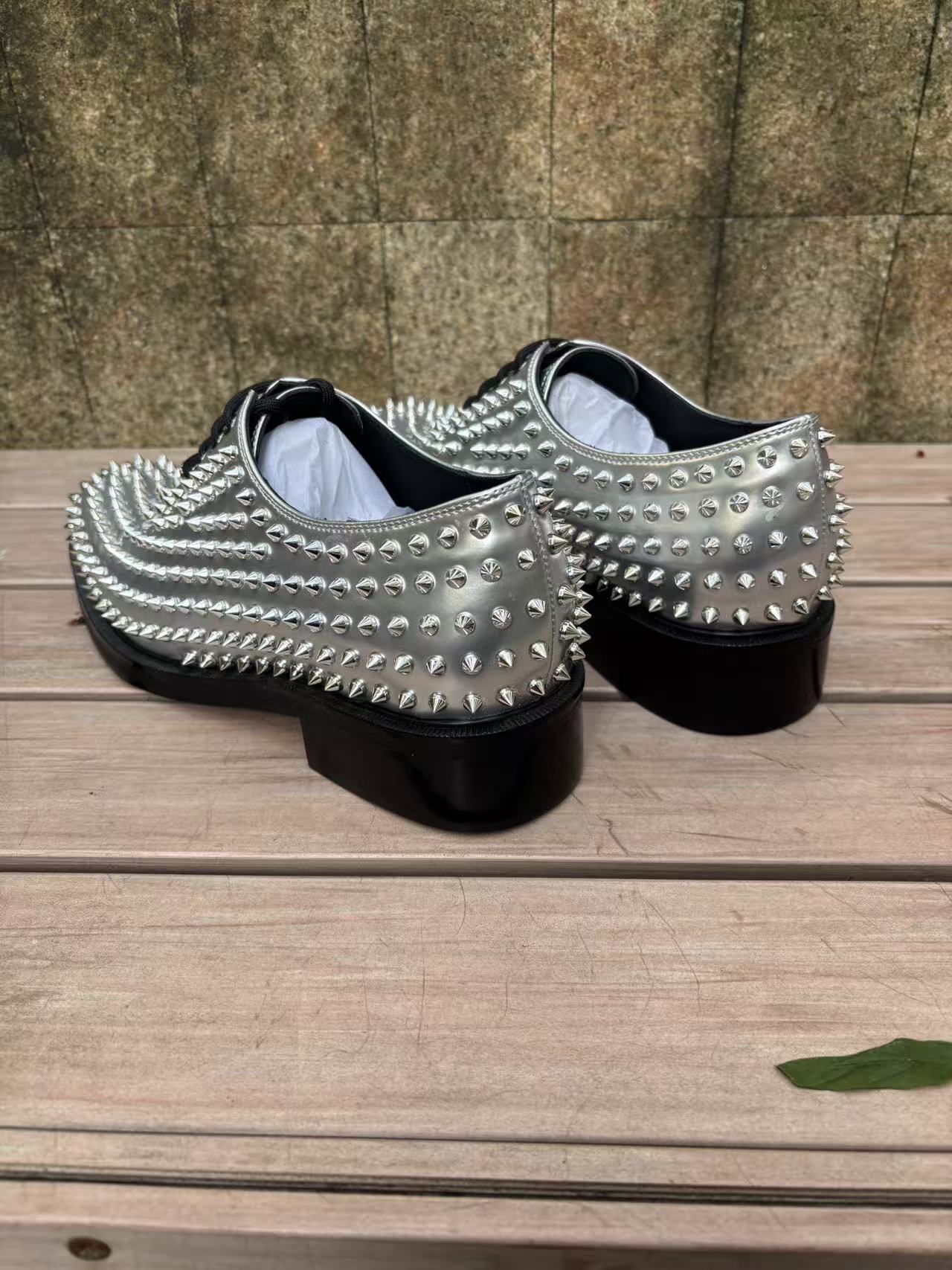 Men's Leather Pointed Toe Slip-on Shoes For Business And Wedding_voghion.com