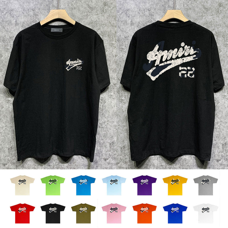 Long-term goods cross-border European and American fashion brand AMIRI short-sleeved T-shirt shirt Long-term goods cross-border European and American fashion brand AMIRI short-sleeved T-shirt shirt