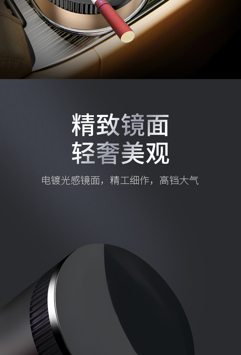 Creative car ashtray aluminum alloy inner container with lid anti-fly ash with LED lights car ashtray ash storage