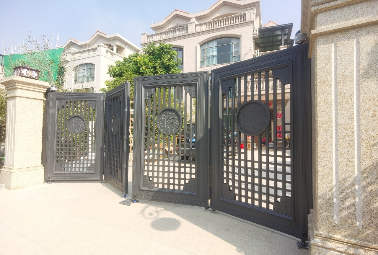 无轨悬浮铝艺折叠门隐藏式电机第六代悬浮折叠门系统