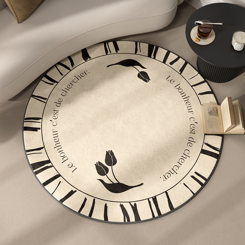 Francés retro ronda sala de estar mesa de café manta hogar de alta calidad de Cachemira como alfombra guardarropa antideslizante manta resistente al desgaste