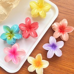 欧米のクロスボーダー8cmサイズの女性のグラデーションの花は海辺の休暇の卵の花の後頭部の髪の飾りをつかみます。