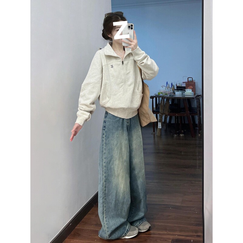 韩系拉链立领卫衣外套女早春秋季2025新款薄款棒球服休闲夹克上衣|undefined