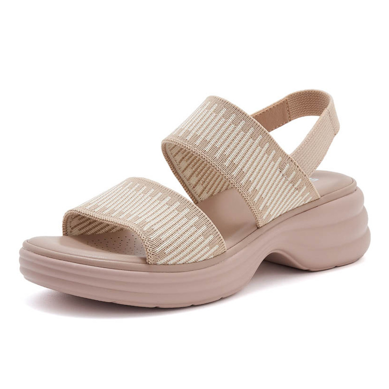 Dép sandal nữ đế dày quai chữ V mùa hè chống trượt — Màu đen, Màu xám, Màu mơ chi tiết 21