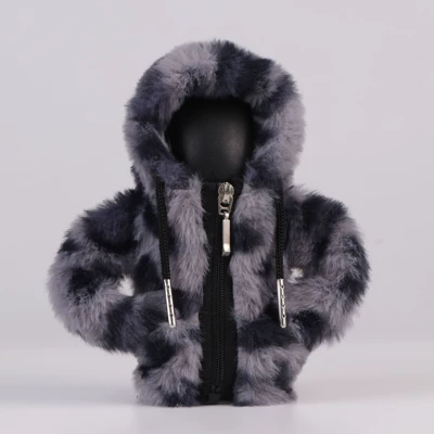 protects the gear lever, personalized, Sürətlər qutusu və əl tormozu başlıqları - zippered-leopard-print-light-gray