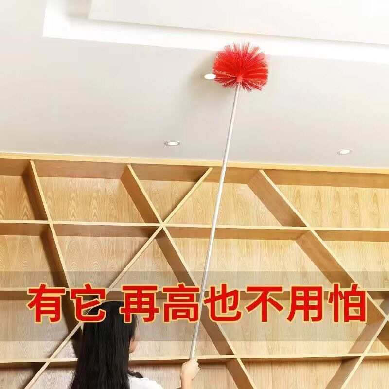 La limpieza de techo de la araña doméstica, la limpieza de techo de la araña doméstica, la eliminación de polvo de alto nivel