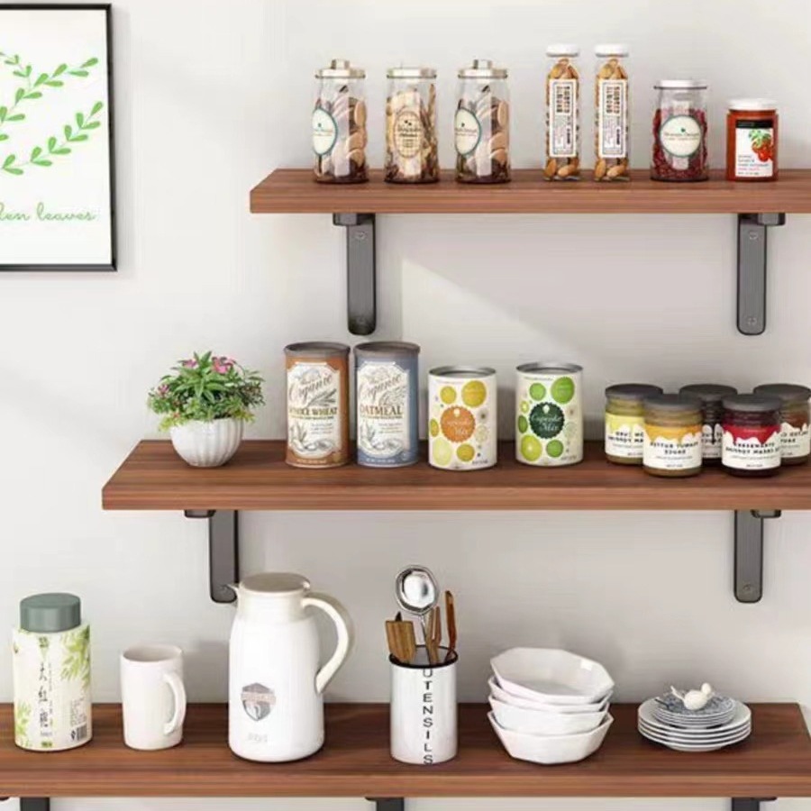 置物架隔板墙面墙壁木板一字隔板壁挂式木板支架收纳整理装饰书架