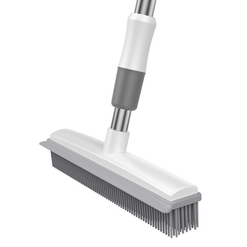 Cleaning brush stainless steel silicone floor brush scraper floor brush animal hair brush long handle magic carpet brush artifact