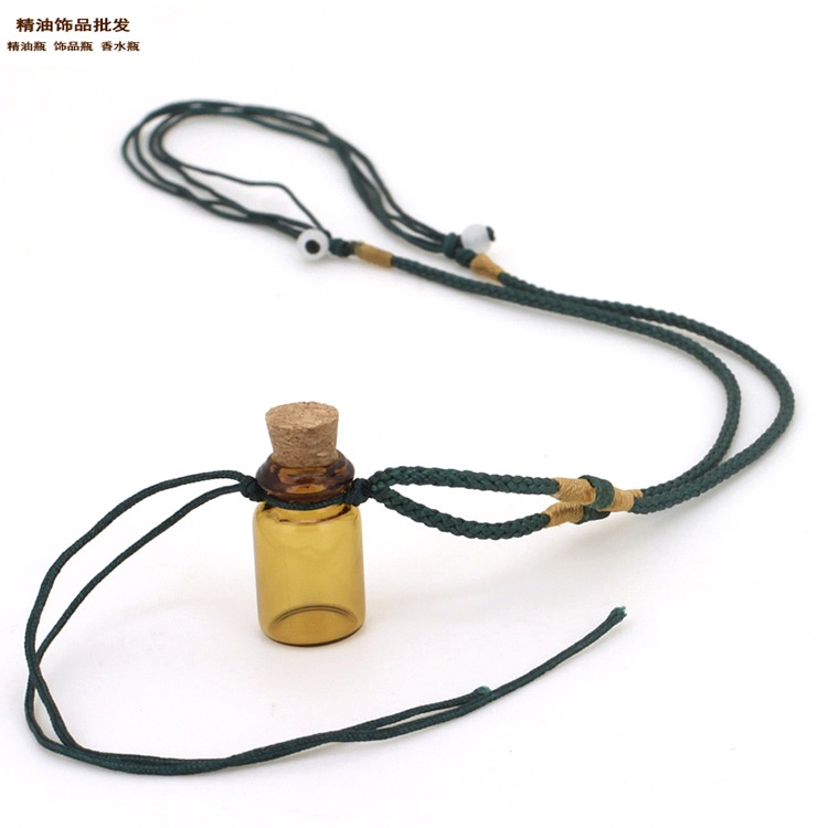 精油饰品网1ml茶色瓶绿色牛筋绳项链02.jpg