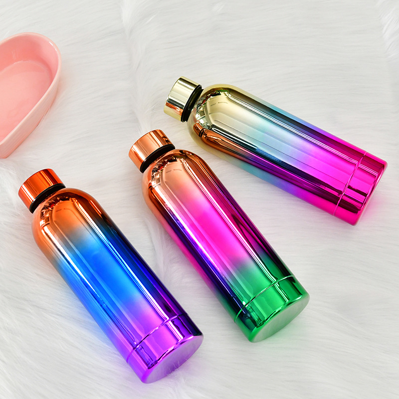 2022 neue Mode Regenbogen Farbverlauf Edelstahl vakuum Tassepicture3