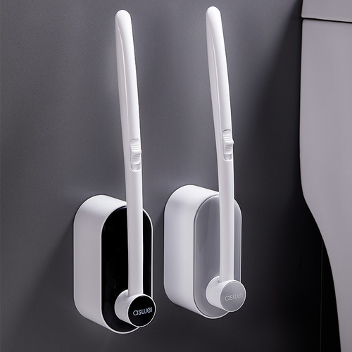 One-time use toilet brush set, no dead corner, household disposable replacement head toilet brush, wall-mounted toilet cleaning brush