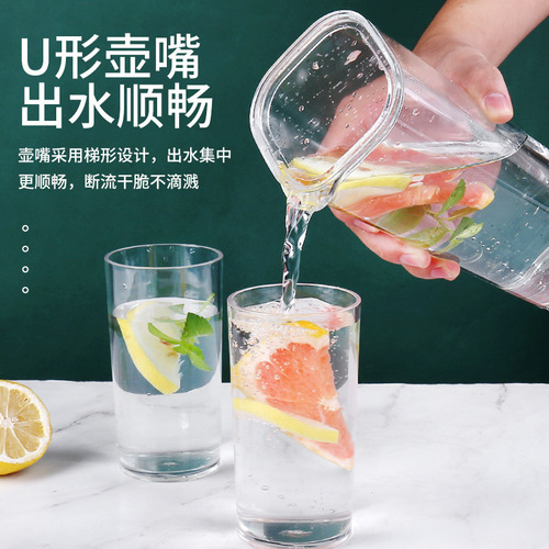 Acrylic PC Cold Water Bottle, Household Thickened Straw Cup, Summer Heat Resistant Temperature Water Bottle, Large Capacity Iced Tea Mug