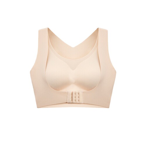 Cross-border foreign trade underwear two-in-one invisible traceless correction of hunchback, good no steel ring front buckle push-up underwear for women