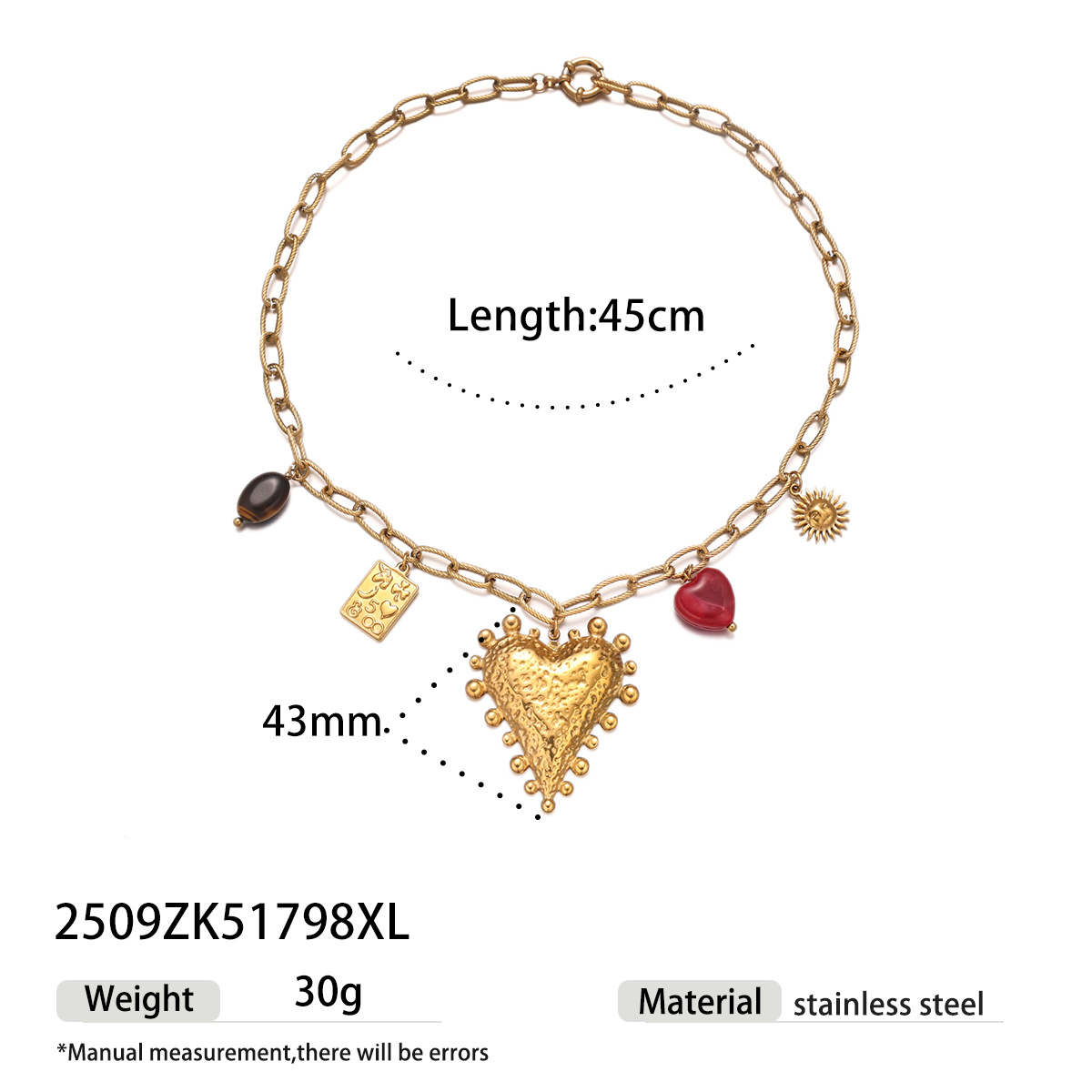 Collar de acero inoxidable de la UE y los Estados Unidos, lujo ligero, nicho universal, moda, amor, collar de zircon, joyería no desvanecida para mujeres