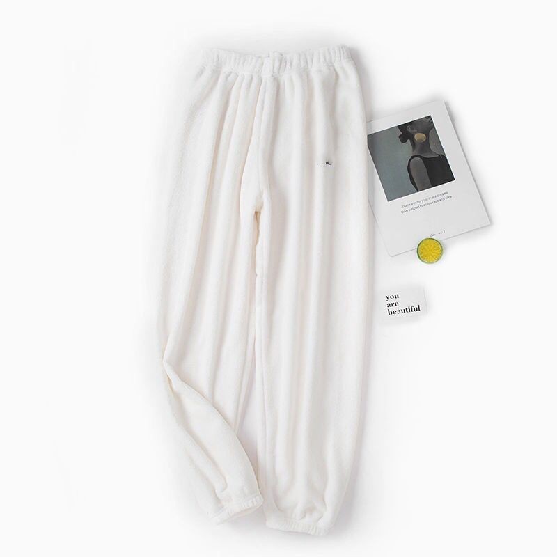 Pantalones cálidos blancos