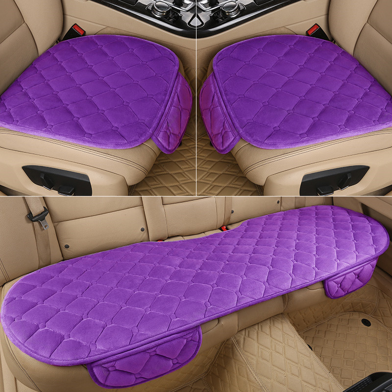 Wool pad: Universal Single Driver's Seat - noble-purple-crystal-velvet-three-piece-set