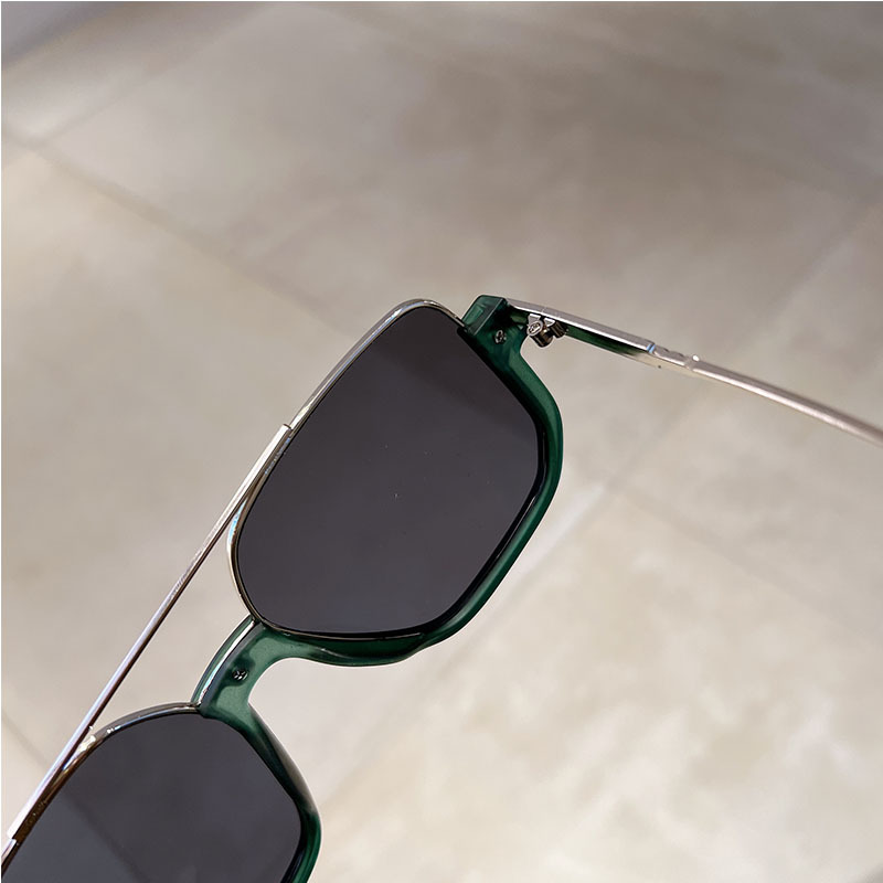 Nuovi occhiali da sole alla moda con montatura antiriflesso e mezza montatura per la fotografia di strada, occhiali da sole semplici e giovani_voghion.com