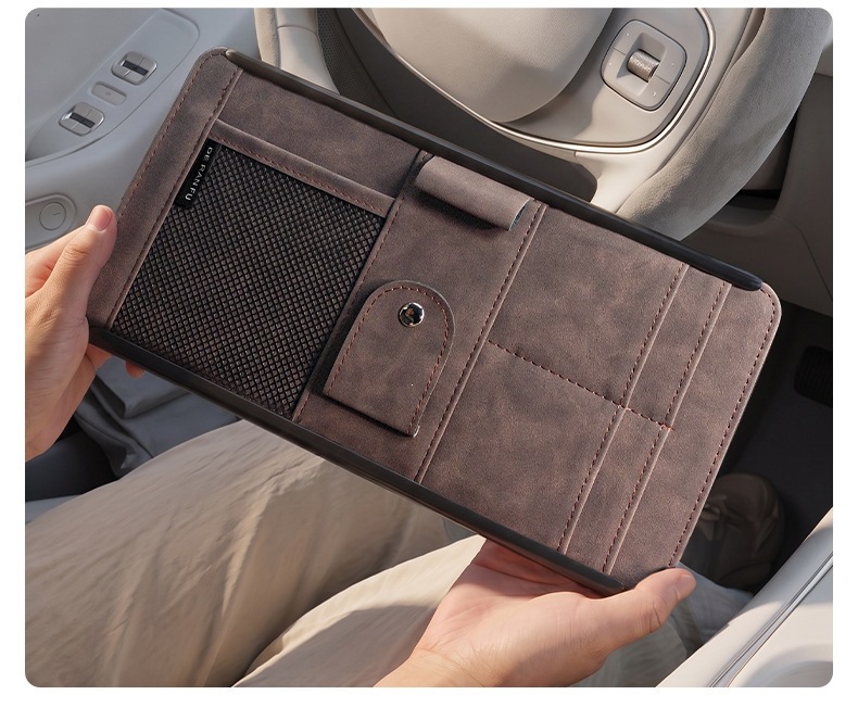 Car sun visor storage gadget, multifunctional light-blocking board, glasses, card, driver's license holder, car storage clip