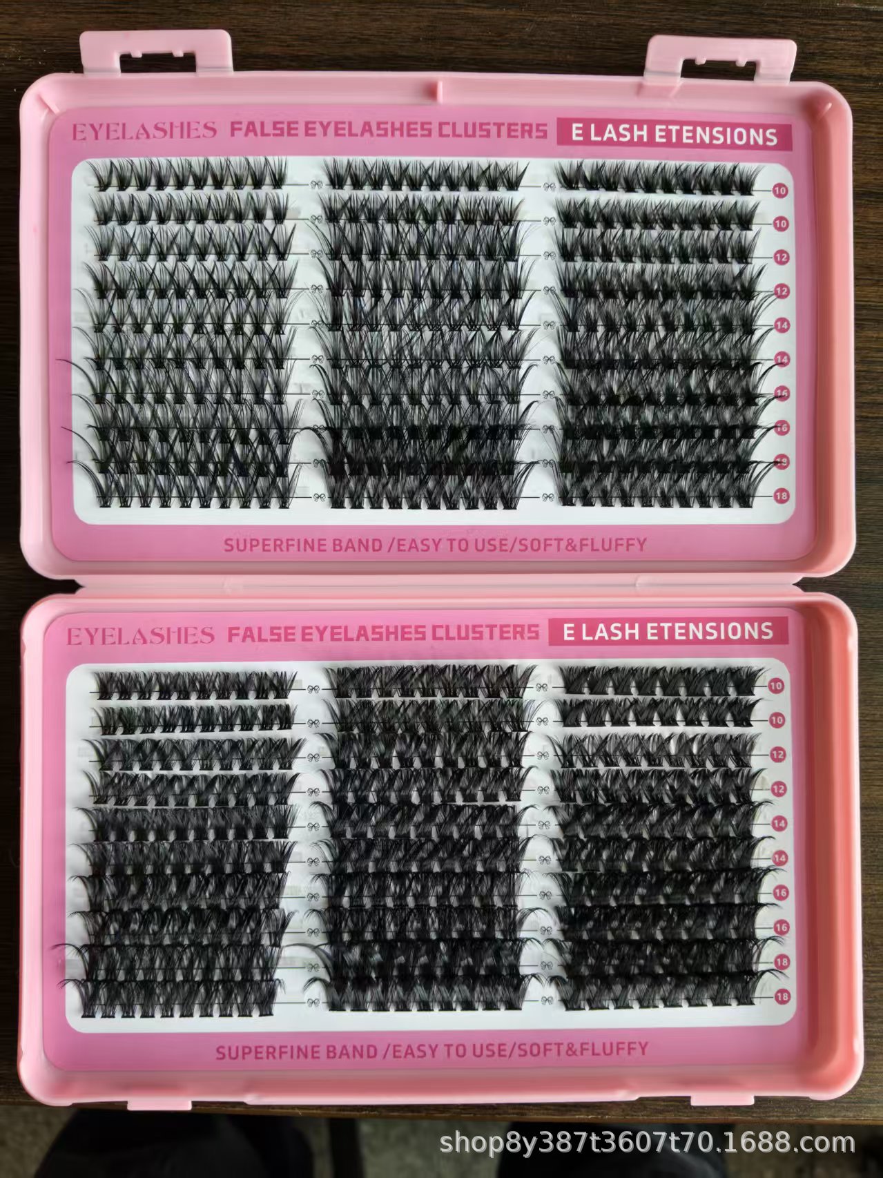 Nuevo conjunto de pestañas falsas mezcladas que contienen herramientas de pinzas de pegamento, herramientas de maquillaje de belleza al por mayor.