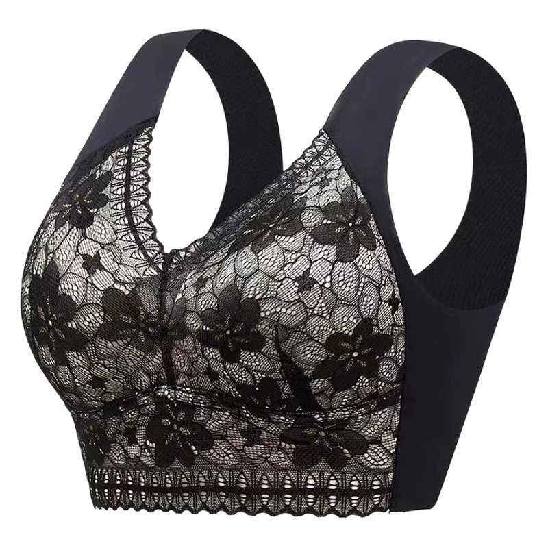 Маленькое бесшовное нижнее белье больших размеров с большой грудью, женское беспроводное кружевное нижнее белье, пуш-ап, спортивный жилет, бюстгальтер